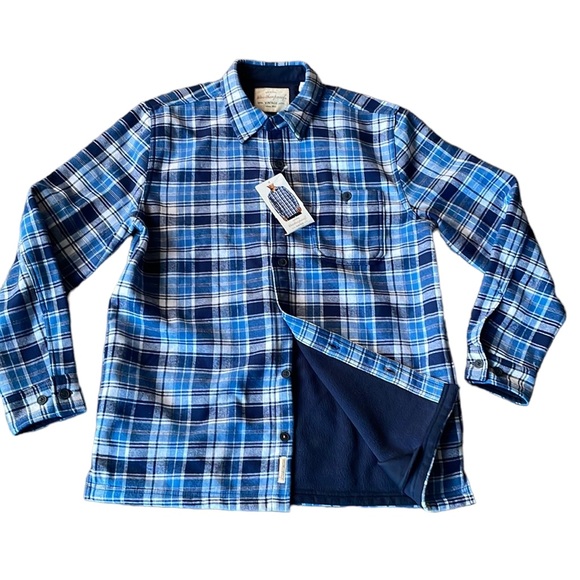 Weatherproof Vintage Men's Fleece Lined Plaid Flannel Shirt Jacket - Picture 7 of 7